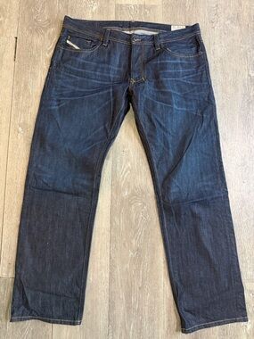 Men's Diesel Dark Indigo Straight Fit Jeans 38W - 32L Larkey Edition